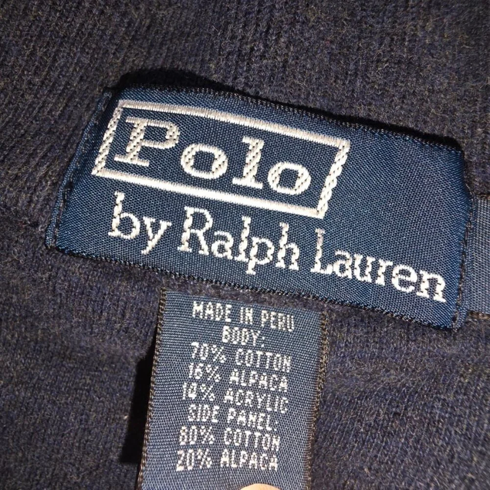 Polo by Ralph Lauren Quarter Zip Pullover Sweatshirt Athleisure Sport Sz L Prep